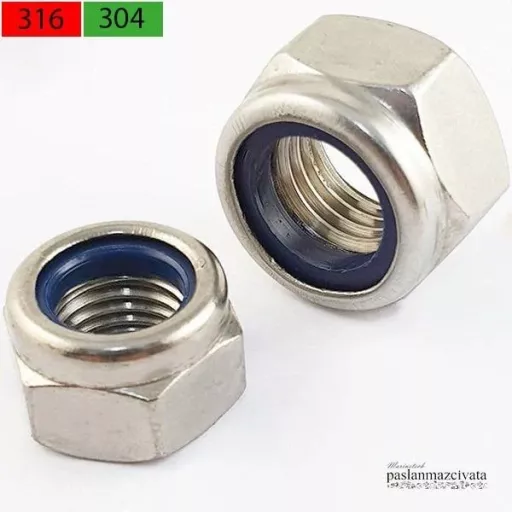 DIN 985 PASLANMAZ FİBERLİ SOMUN