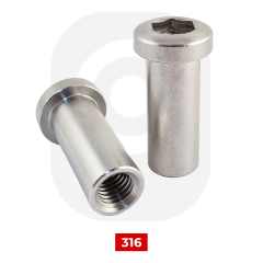 M5 – M10 Paslanmaz Alyan Başlı Uzun Somun A4 (316)