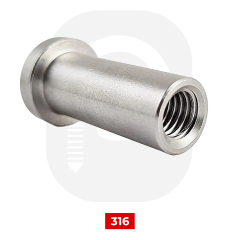 Paslanmaz Alyan Kafa Uzun Somun