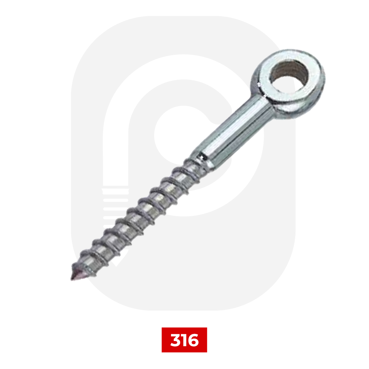 6 – 12 mm Paslanmaz Gözlü Ağaç Vidası A4 (316)