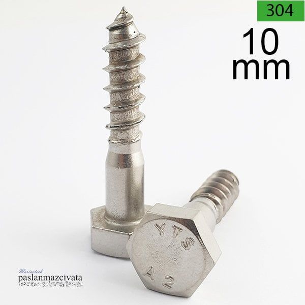 M10 Paslanmaz Trifon (DIN 571) 10x70