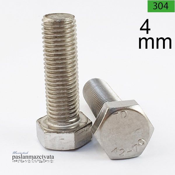 M4 Paslanmaz Civata DIN 933/931