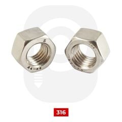 Paslanmaz Somun Altıköşe A4 (316) (DIN 934)