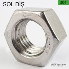 Paslanmaz Sol Diş Somun DIN934S M 16