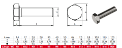 M12 Paslanmaz Civata DIN933 / DIN931 A2 AISI 304 KALİTE - 12x65