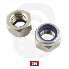 Paslanmaz Fiberli Somun DIN985 A4 AISI 316 KALİTE - M 6