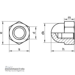 Paslanmaz Kör Somun Çeşitleri DIN1587