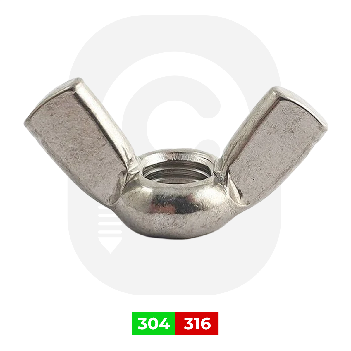 Paslanmaz Kelebek Somun DIN315