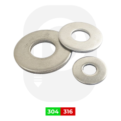 Paslanmaz Geniş Pul DIN 9021 | 304 ve 316 Kalite A2 AISI 304 KALİTE - M 4