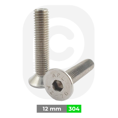 M12 Paslanmaz Havşa Baş Alyen Civata (DIN 7991)