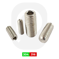M6 Paslanmaz Setskur  (DIN916) A4 AISI 316 KALİTE - 6x16
