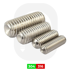 M6 Paslanmaz Setskur  (DIN916) A4 AISI 316 KALİTE - 6x16