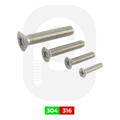 M6 Paslanmaz Yıldız Havşa Baş Vida (DIN 965)