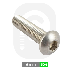 M6 Paslanmaz Civata Bombe Baş İmbus (ISO 7380) 6x30
