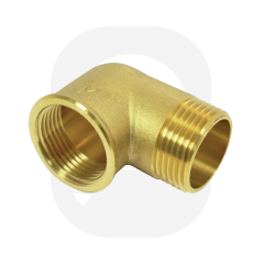 1/4'' Pirinç Kuyruklu Dirsek (Sarı)