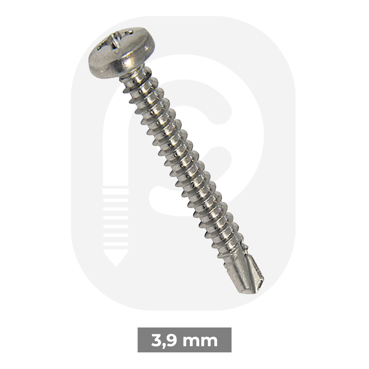 3,9 mm Paslanmaz (YSB) Matkap Uçlu Saç Vidası (DIN 7504-M)