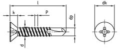 4,8mm Paslanmaz (YHB) Matkap Uçlu Saç Vidası (DIN 7504-0)