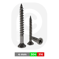 4mm Paslanmaz (YHB) Ahşap Vidası (DIN7997)