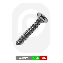 4mm Paslanmaz (YHB) Ahşap Vidası (DIN7997)