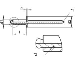 DIN 7337 POP PERÇİN 6 mm