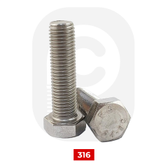 M16 Paslanmaz Civata Altıköşe Başlı (DIN933/DIN931)