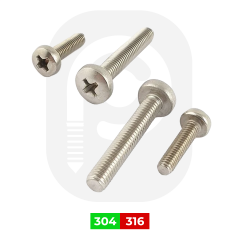 M8 Paslanmaz Yıldız Silindir Baş Vida  (DIN7985)