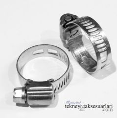 Paslanmaz W4 Hortum Kelepçesi, Ekonomik Tip 105 - 121 ,13mm