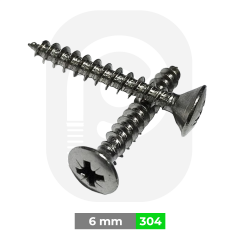 6 mm Paslanmaz Yıldız Mercimek Baş Sunta Vidası (DIN 7995)