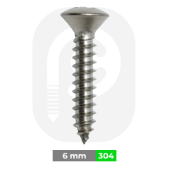 6 mm Paslanmaz Yıldız Mercimek Baş Sunta Vidası (DIN 7995)