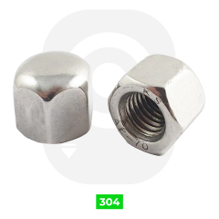 Paslanmaz 6 Köşe Yüksek Kör Somun DIN917