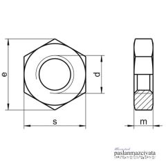 Paslanmaz Kontra Somun (DIN 439) M 12