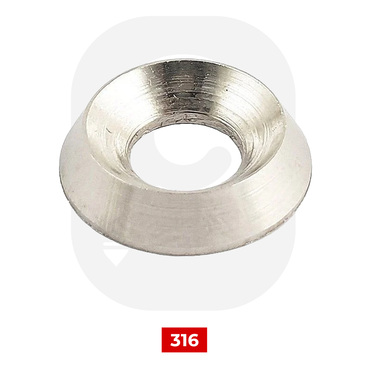 Paslanmaz Havşa Pul, 316 Kalite (DIN 9255) M 10