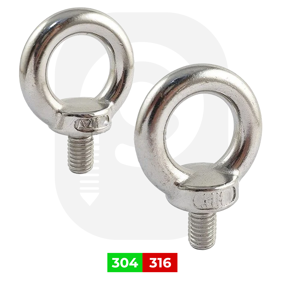 Erkek Mapa Civata, Çeşitleri (DIN580)