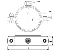 Paslanmaz Saplı Boru Kelepçesi - (304 Kalite) 1 inç