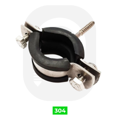 Paslanmaz Trifonlu Lastikli Boru Kelepçesi  (304 Kalite)