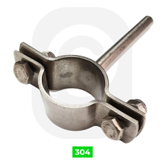 Paslanmaz Saplı Boru Kelepçesi  (304 Kalite) 4 inç