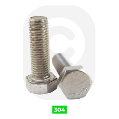 M18 Paslanmaz Civata Altıköşe Başlı (DIN933/DIN931)