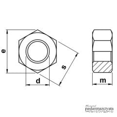 DIN934 304 (A2) Somun