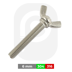 M6 Paslanmaz Kelebek Civata (DIN 316)