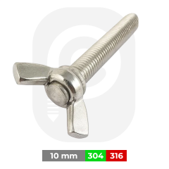 M10 Paslanmaz Kelebek Civata (DIN 316)
