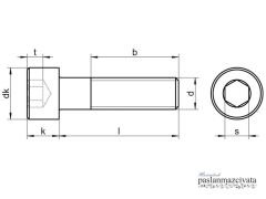 M5 Paslanmaz İmbus DIN912