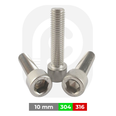 M10 Paslanmaz İmbus Civata (DIN 912) A4 AISI 316 KALİTE - 10x30