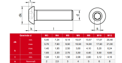 M10 Paslanmaz Bombe Baş Alyan  İmbus DIN7380 10x60
