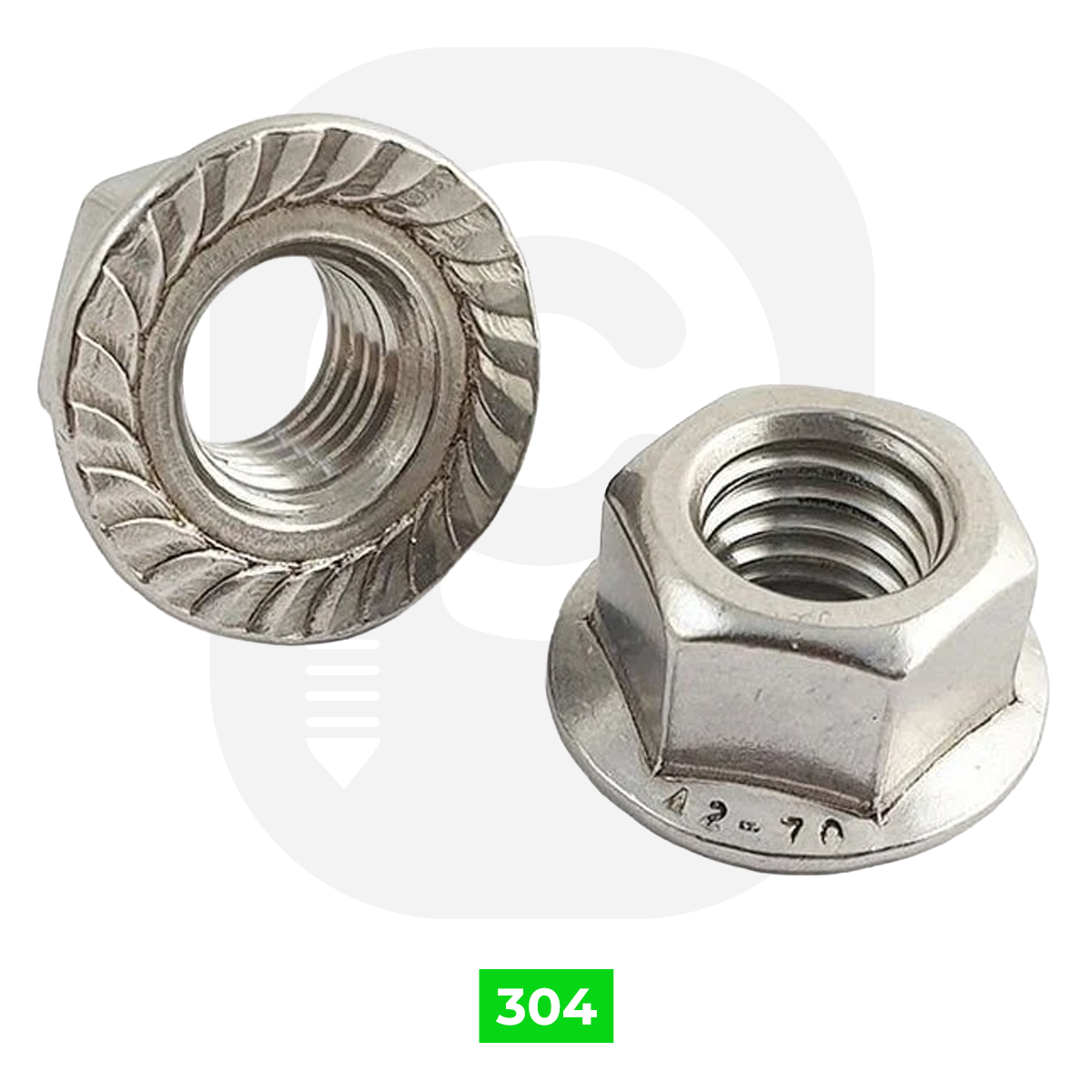 Paslanmaz Flanşlı Somun DIN6923