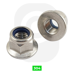 Paslanmaz Fiberli Flanşlı Somun DIN6926