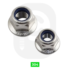 Paslanmaz Fiberli Flanşlı Somun DIN6926