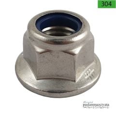 Paslanmaz Fiberli Flanşlı Somun DIN6926