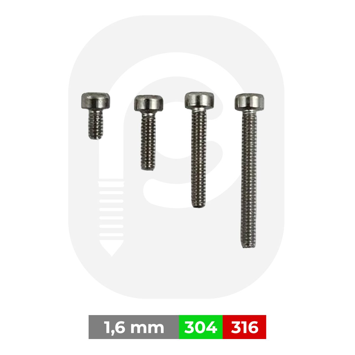 M1,6 Paslanmaz İmbus Civata (DIN912)