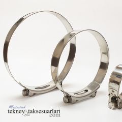 Paslanmaz W4 Takviyeli, Ağır Hizmet Hortum Kelepçe Çeşitleri İthal 335 - 350