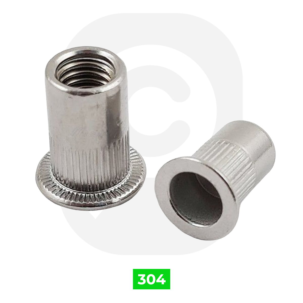 Paslanmaz Sıfır Kafa Perçin Somun DIN9314